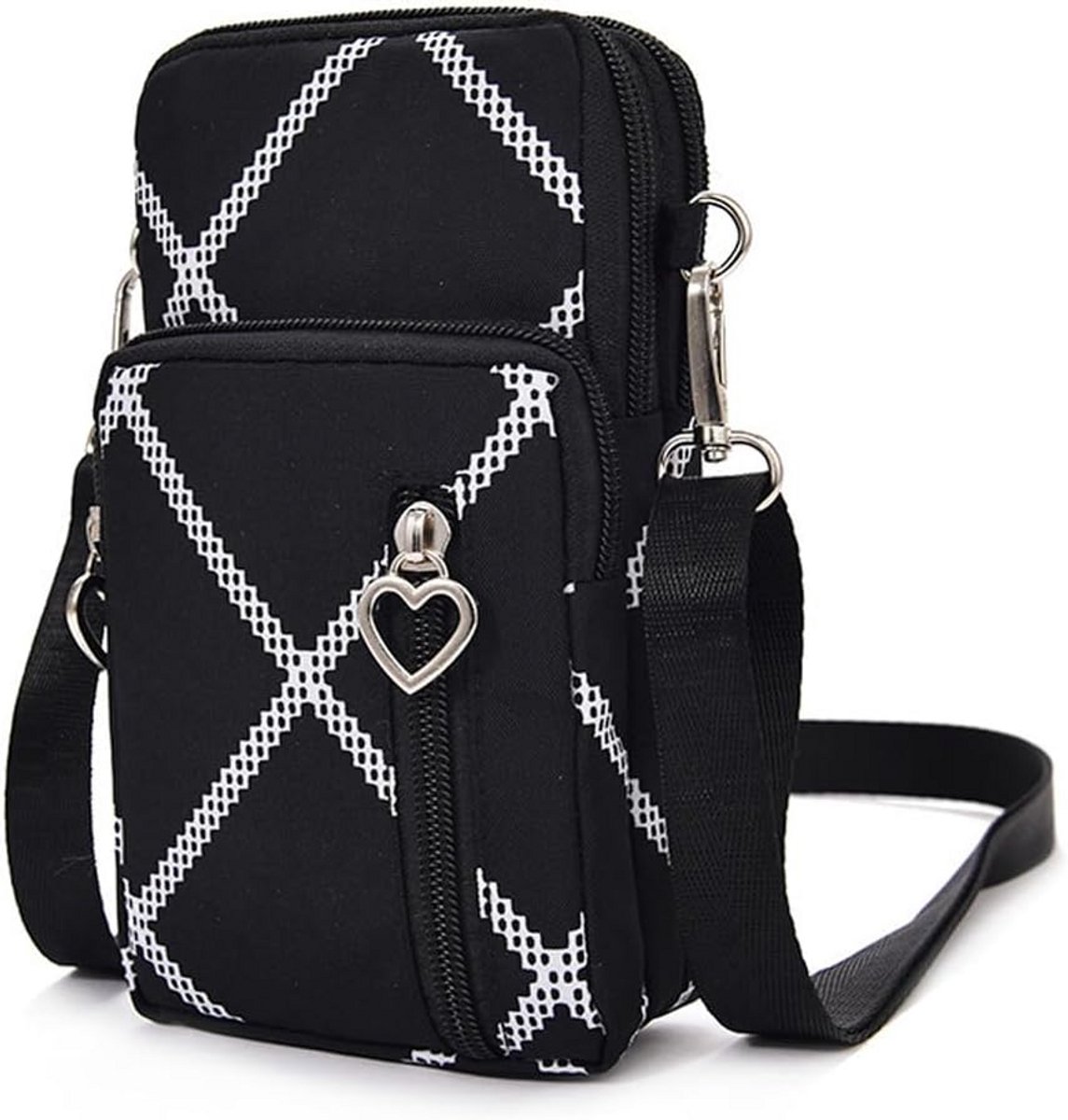 Crossbody Telefoontas Dames - Schoudertas met Verstelbare en Afneembare Riem