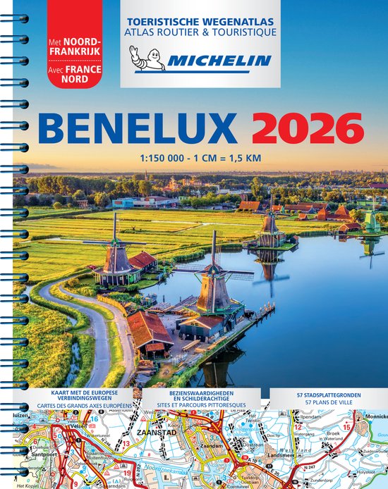 Benelux 2026 - Tourist and Motoring Atlas (A4-Spiral) - cover