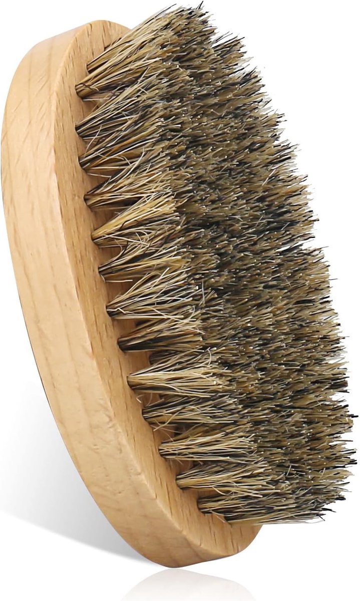 Baardborstel - Baardverzorging - Dagelijkse Styling - 100% Wildzwijnhaar - 8.5x4.5x2.7 cm