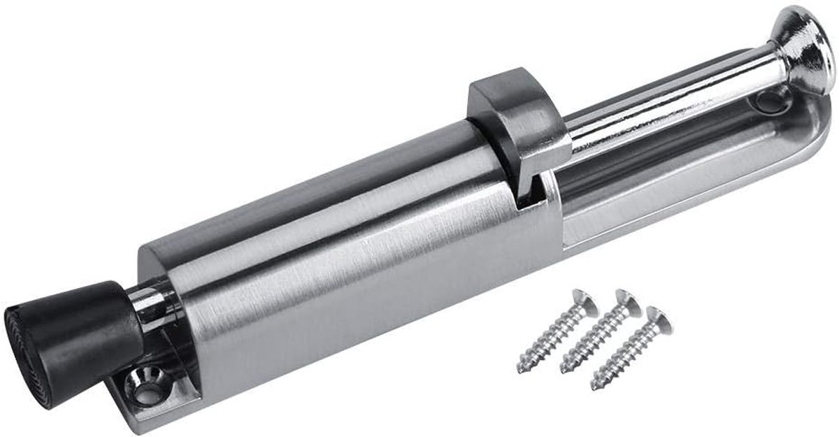 Voet Deurstopper - Deurhouder Deurvastzetter - Deur Open Houden - Veerbelast Mechanisme - 16x5x4 cm - Zilver