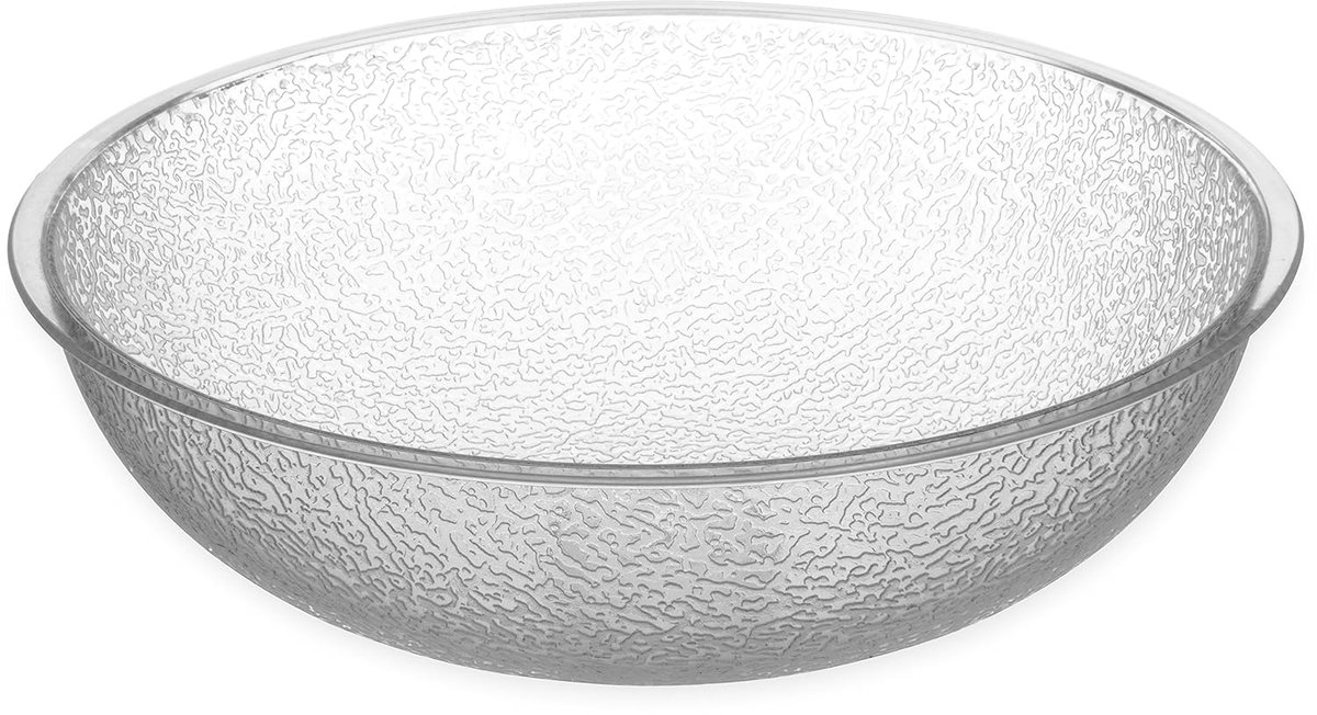 Grote Polycarbonaat Saladekom met Rand - 25.5 cm - 3 Liter
