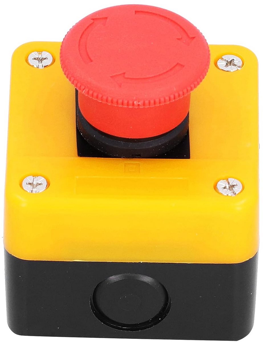 Noodstopknop - Paddenstoel Drukknop - Automatische Besturing - 1 NO + 1 NC - 10A Waterdicht - Rood
