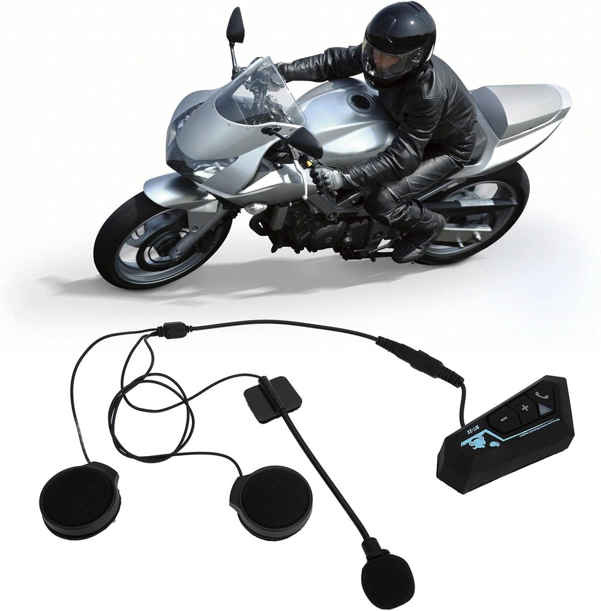 Bluetooth Headset voor Motorhelmen - Waterdichte Handsfree Oproep met Ruisreductie