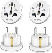 Reisadapter met USB-A en USB-C, Universeel voor Europa, VS, UK, Australië, Japan, China, Thailand, Zwitserland, Italië