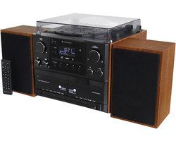 Hifi-installatie met DAB+ FM CD USB Bluetooth en platenspeler