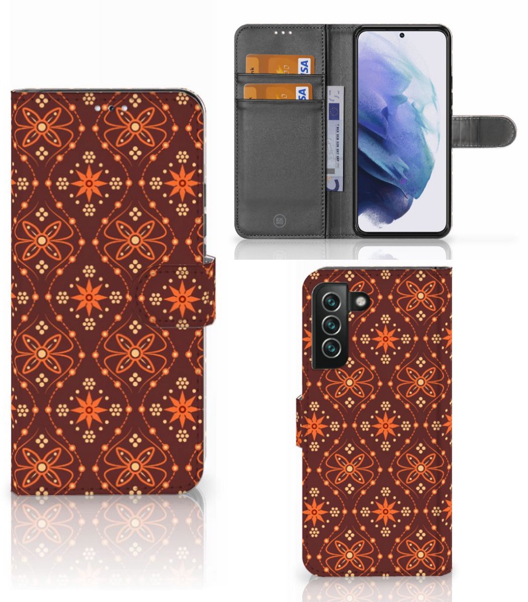 Samsung Galaxy S22 Plus Telefoon Hoesje Batik Brown