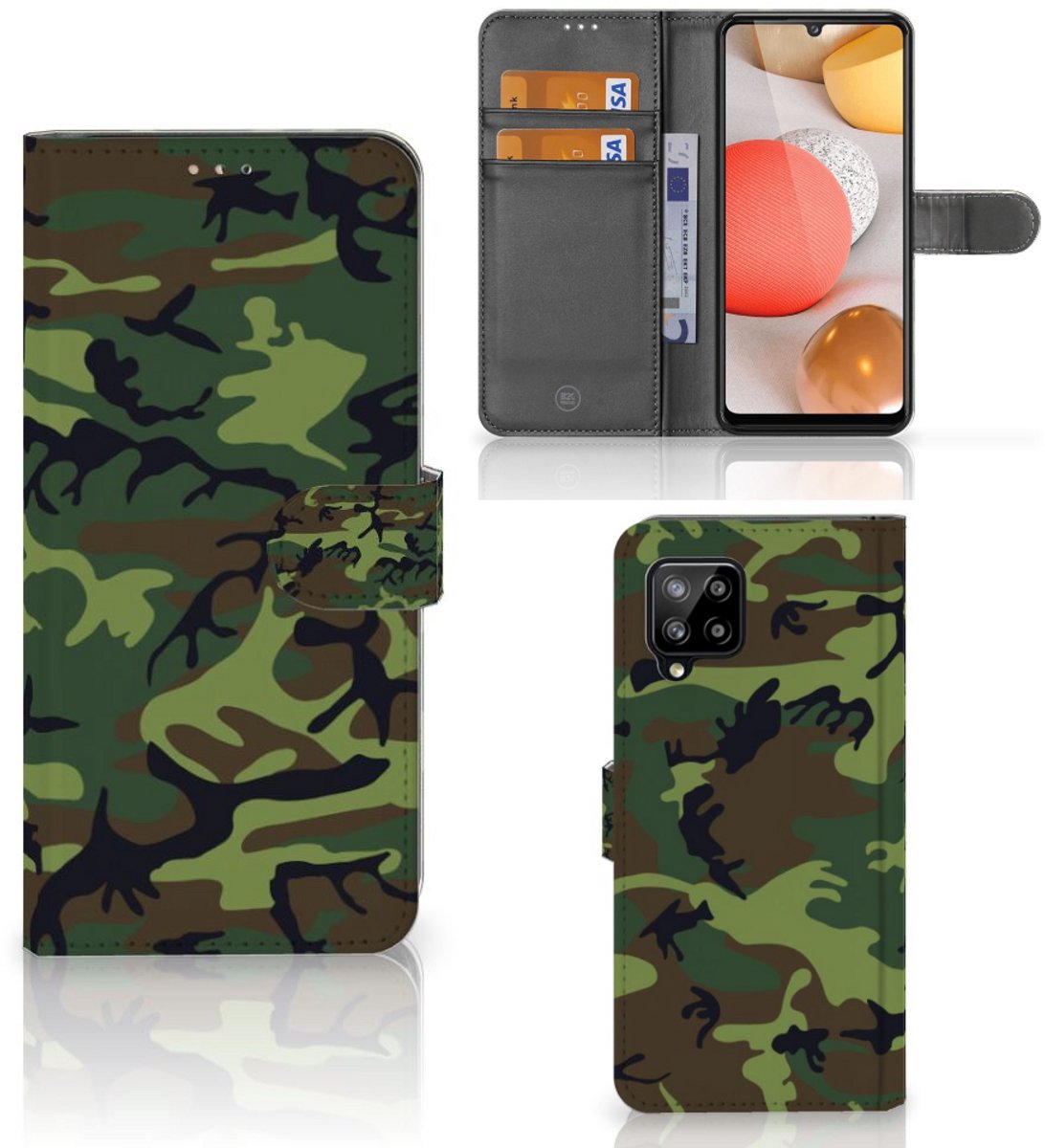 Samsung Galaxy A42 5G Telefoon Hoesje Army Dark