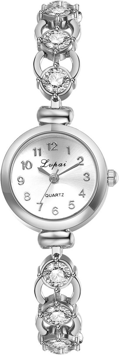 Dameshorloge kwarts analoog rond klein roségoud waterdicht verstelbare roestvrijstalen armband