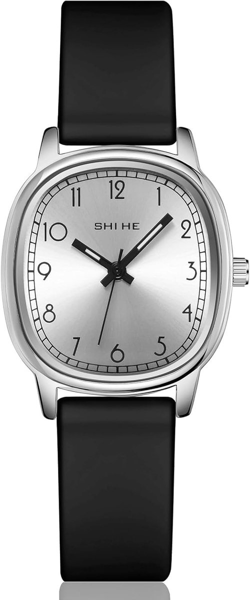 Elegant Dameshorloge Lichtgevend Analoog Waterdicht met Siliconen Band