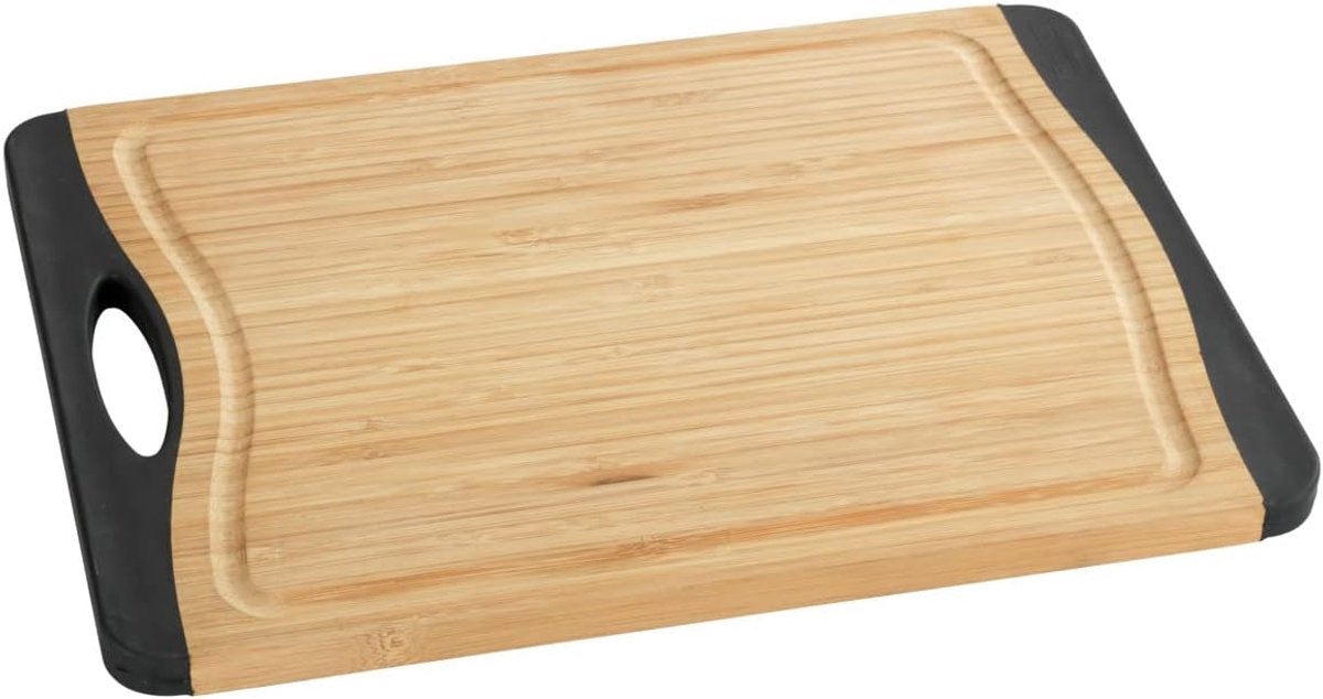 Bamboe Snijplank met Sapgroef en Antislip - Ideaal voor Keuken, 33 x 23 cm