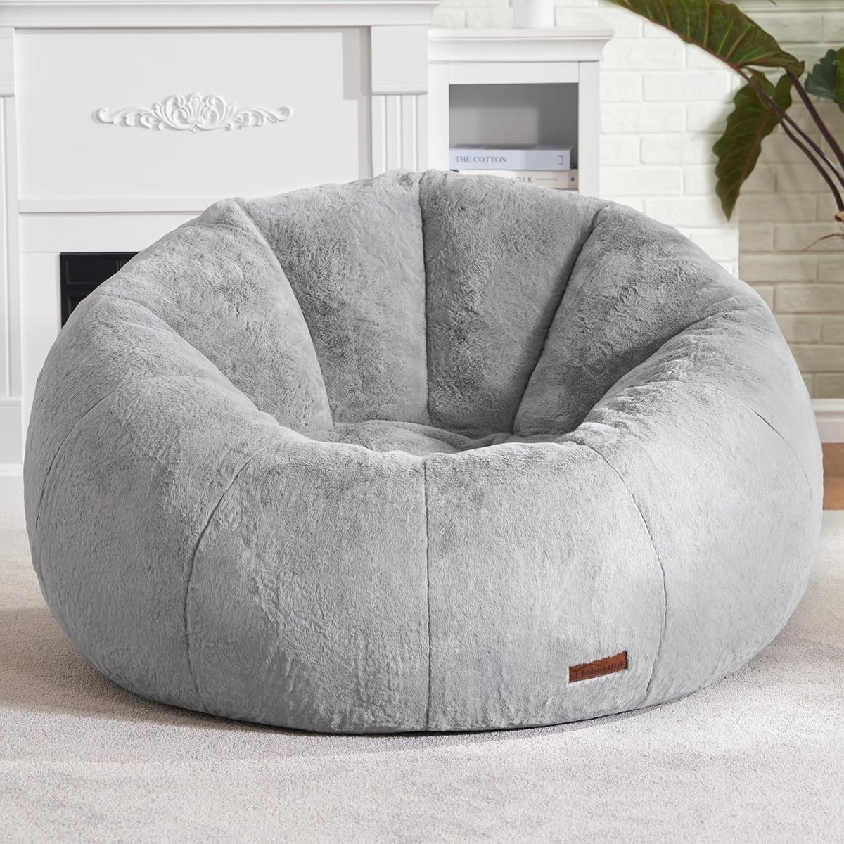 Comfortabele zitzakstoelen voor volwassenen - Ruime bank voor lezen, gamen of ontspannen (grijs)