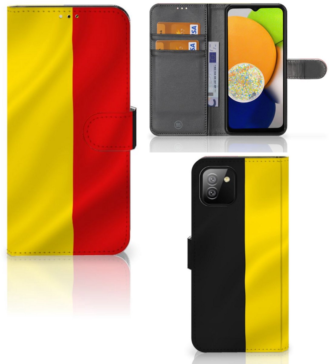 Samsung Galaxy A03 Bookstyle Case Belgische Vlag