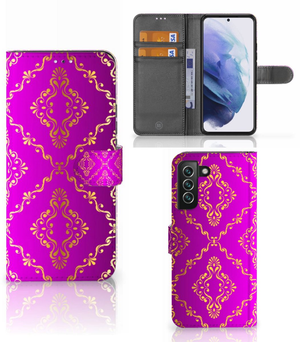 Wallet Case Samsung Galaxy S22 Plus Barok Roze