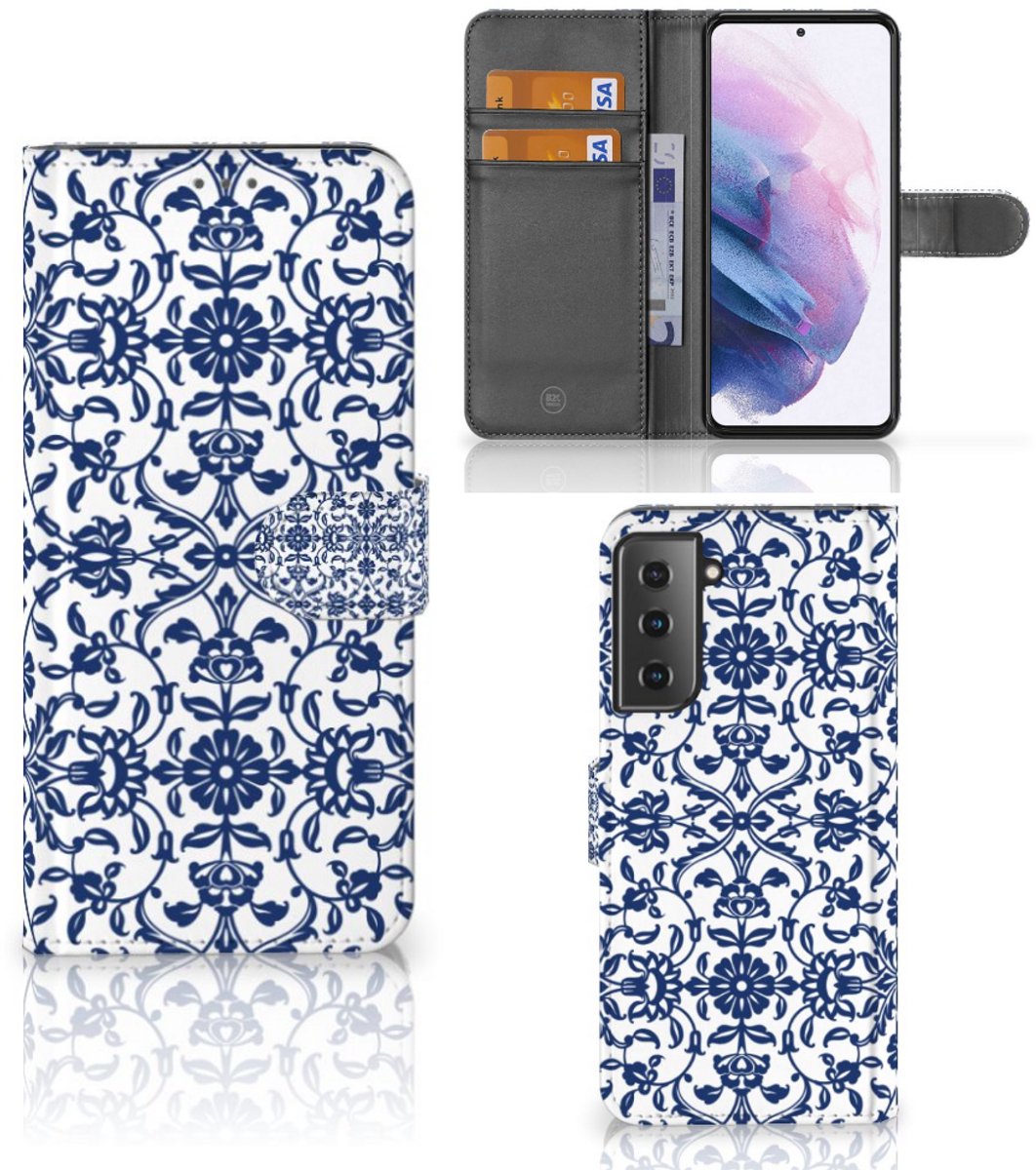 Samsung Galaxy S21 Plus Hoesje Flower Blue