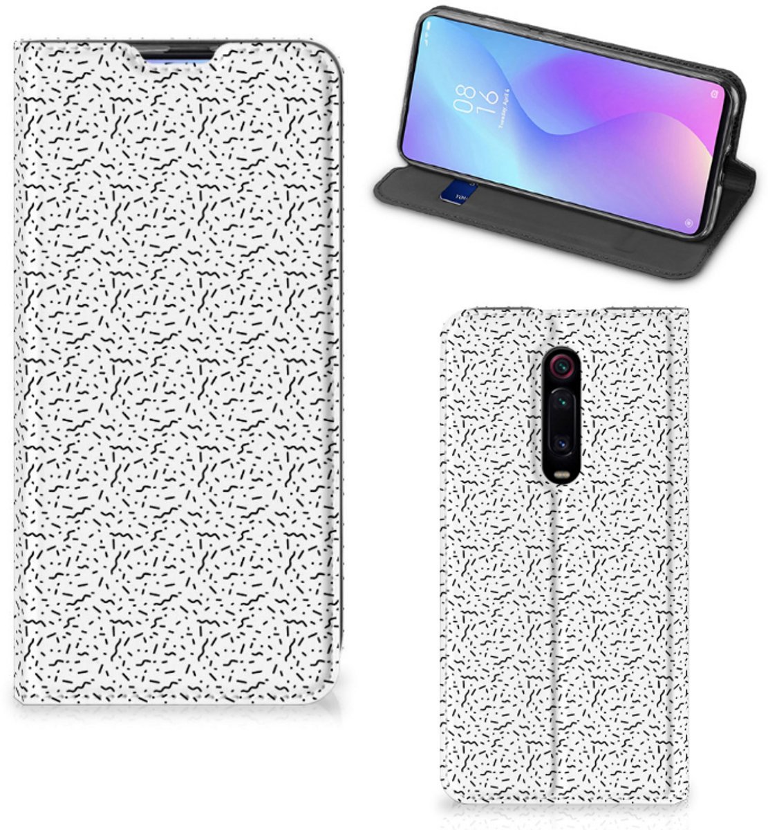 Xiaomi Mi 9T Pro Hoesje met Magneet Stripes Dots