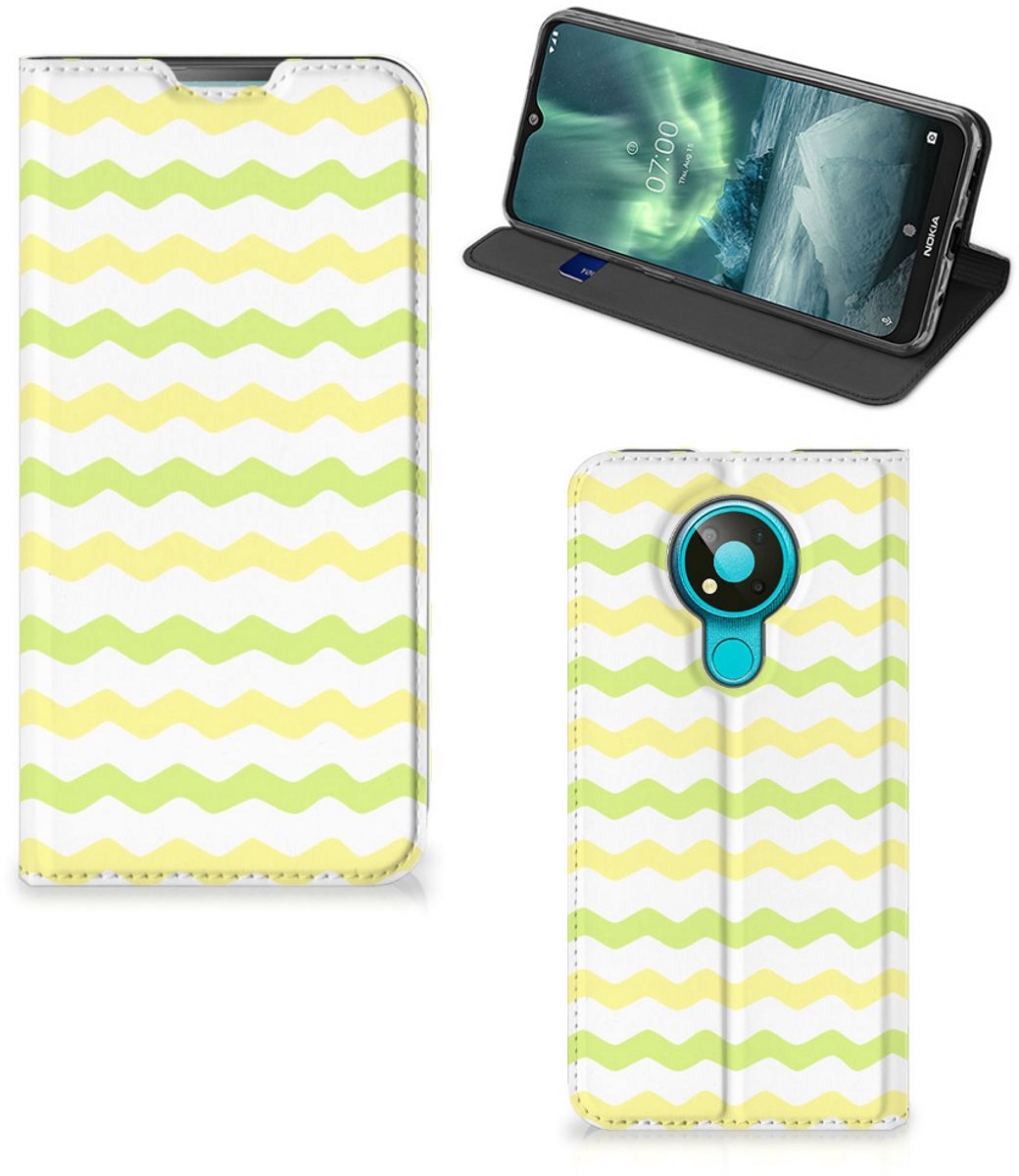 Nokia 3.4 Hoesje met Magneet Waves Yellow