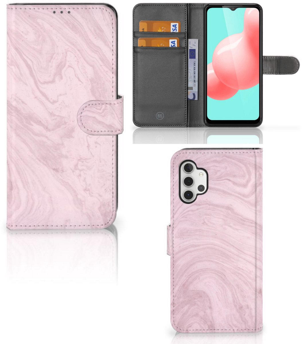 Samsung Galaxy A32 5G Bookcase Marble Pink - Origineel Cadeau Vriendin