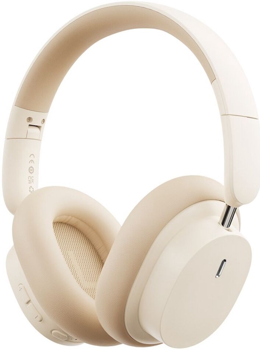 Bluetooth hoofdtelefoon Baseus Bowie D05 crèmewit