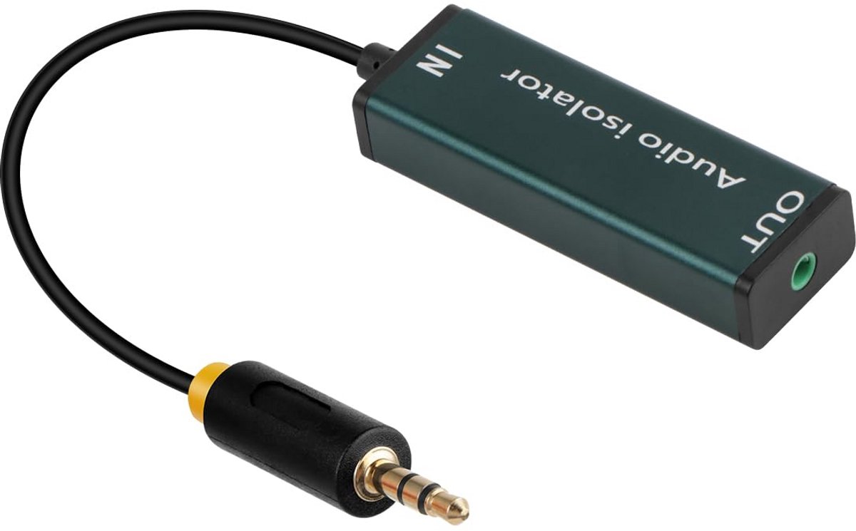 Noise Isolator 3.5mm - Ruisfilter en Ground Loop Eliminator voor Auto en Thuis Stereo