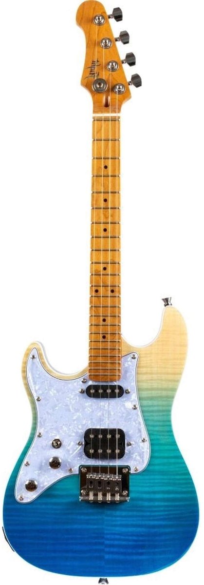Flight ALMPATTETBLLH Pathfinder Elektrische Ukulele - Trans Blauw (Linkshandig)