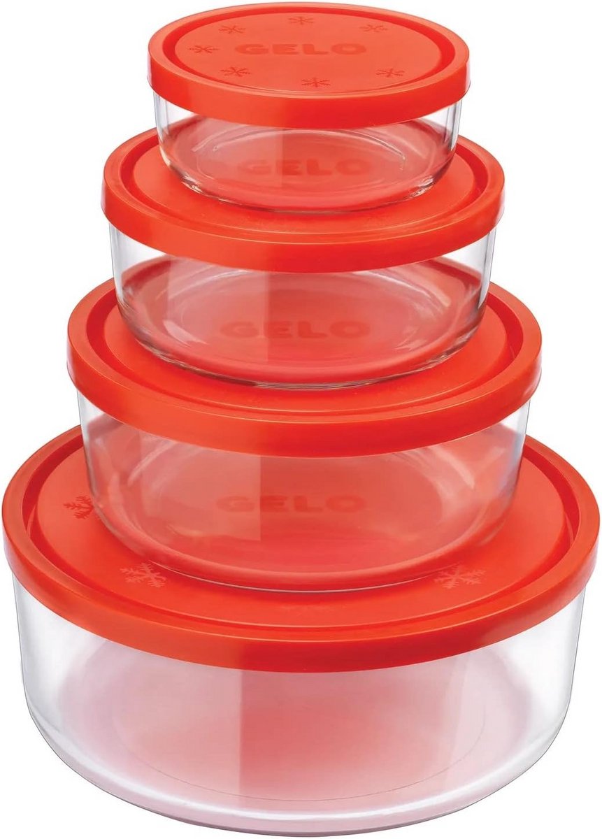 4-delige set vriesdozen in verschillende maten voor optimale ruimtebesparing