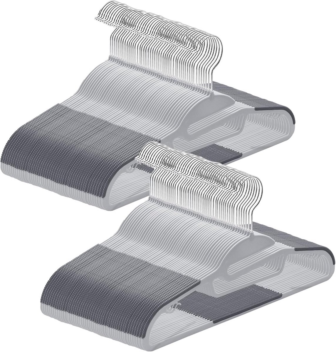 100 Stuks U-Vormige Kledinghangers - Ruimtebesparend & Antislip - Robuust & Duurzaam