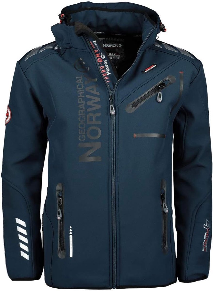 Functioneel Softshell Jack voor Heren met Capuchon en Waterdichte Eigenschappen