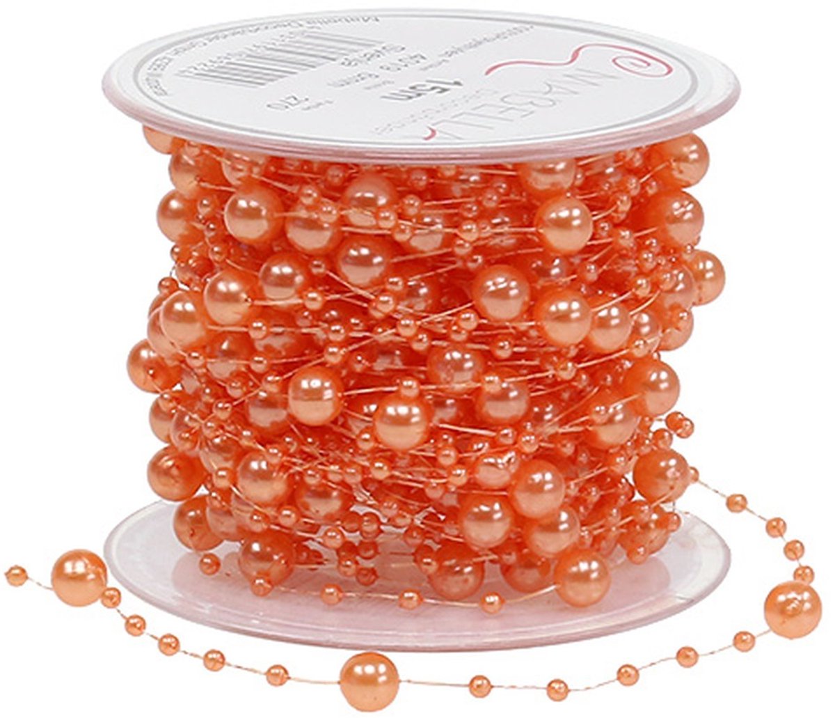 Parelcollier Oranje 6mm 15m
