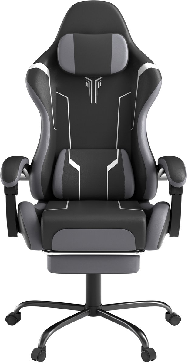 ACXIN Gaming Stoel Ergonomisch - Met Massage & Voetensteun - Zwart-Grijs-Wit