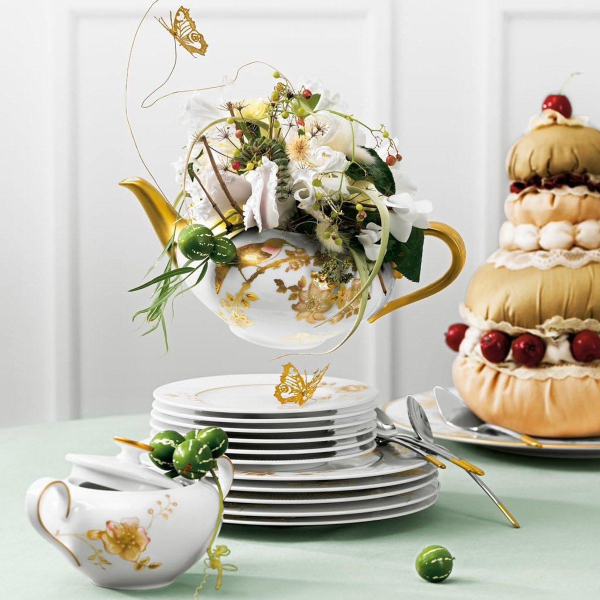 Luxe Taartschep 23.5 cm Roestvrij Staal Gedeeltelijk Vergold Luxe Serveergerei