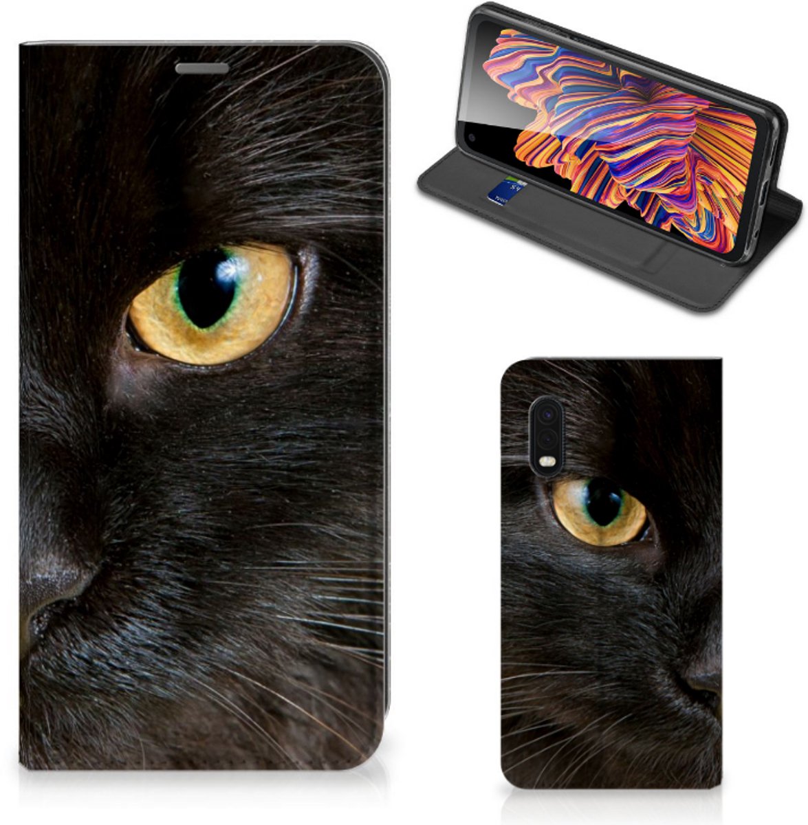 Samsung Xcover Pro Hoesje maken Zwarte Kat