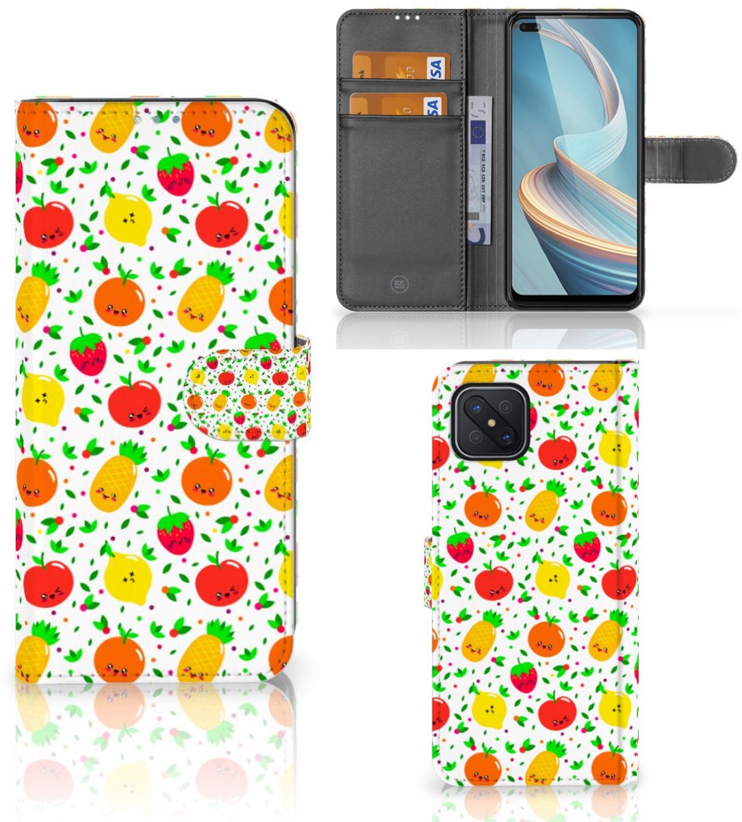 OPPO Reno4 Z Book Cover Fruits