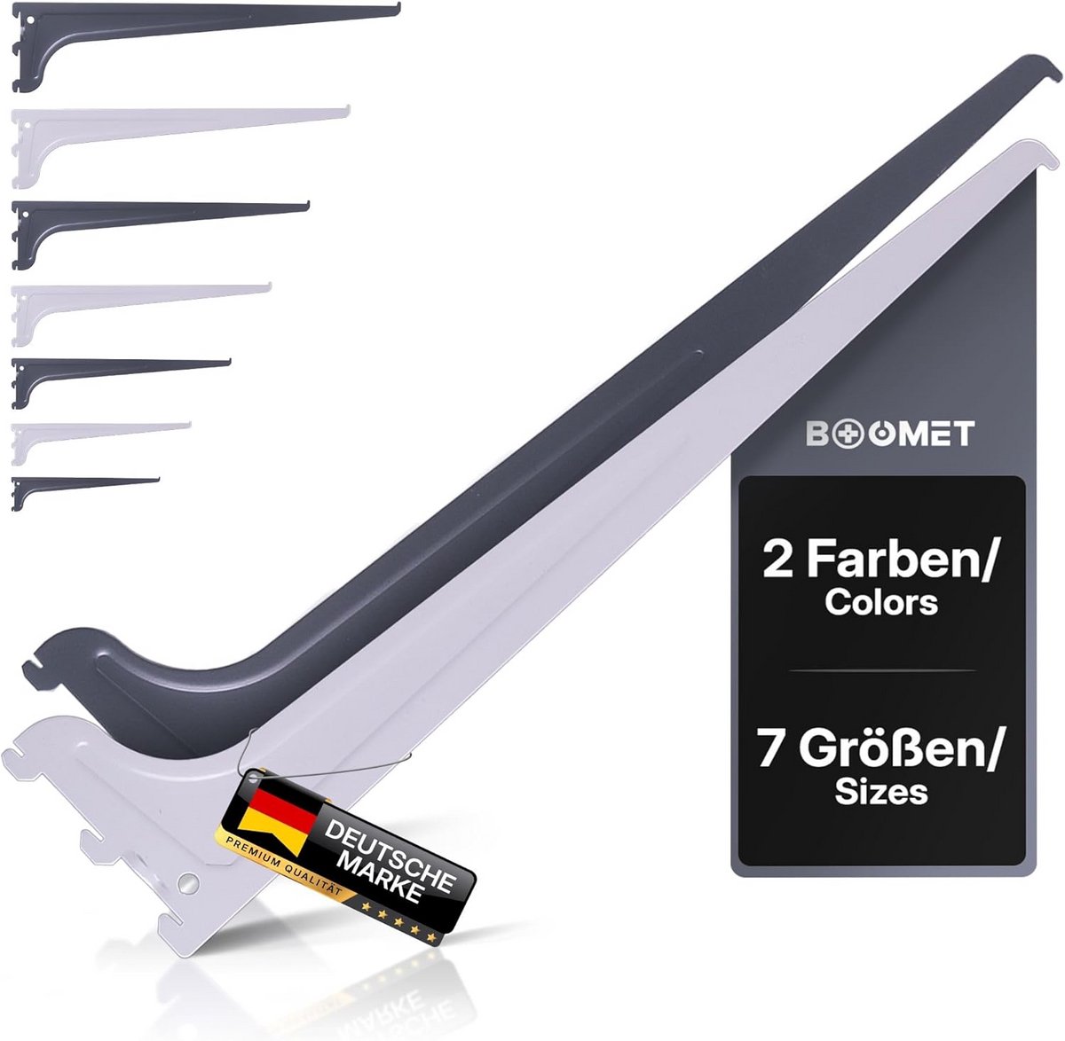 Plankdrager voor wandrails - 10 stuks - 30 cm - gepoedercoat - Eenvoudige Montage