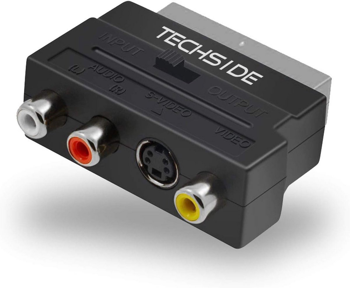 Scart S-Video Adapter met IN/OUT Functie - Ideaal voor VHS en Camcorder Aansluitingen
