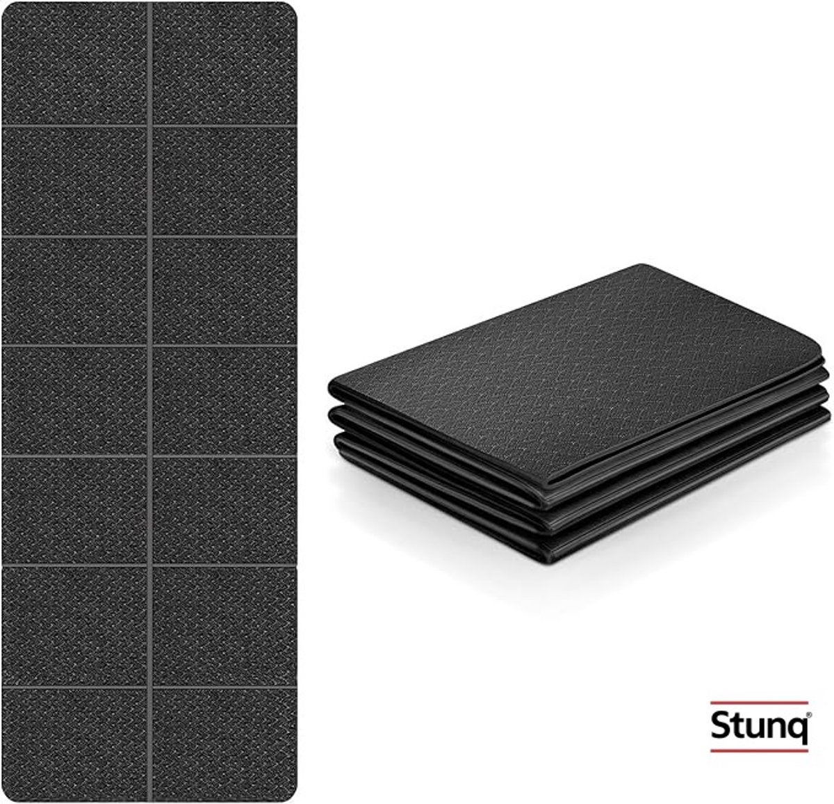 Opvouwbare yogamat met antislip oppervlak, 4 mm dik, ideaal voor binnen en buiten