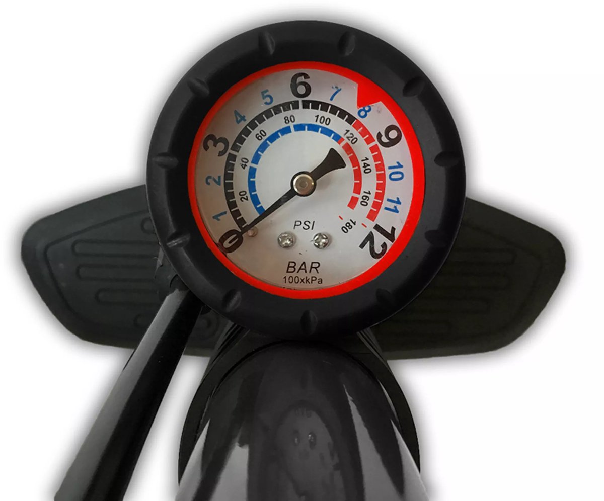 Bol.com LYNX - Fietspomp met drukmeter -12 bar/174 psi - Grijs aanbieding