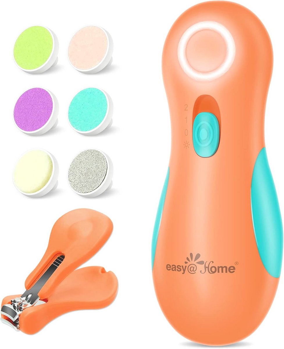 Elektrische Nagelvijl voor Kinderen en Baby's – 2-in-1 Nagelknipper en Vijl met LED Nachtlampje