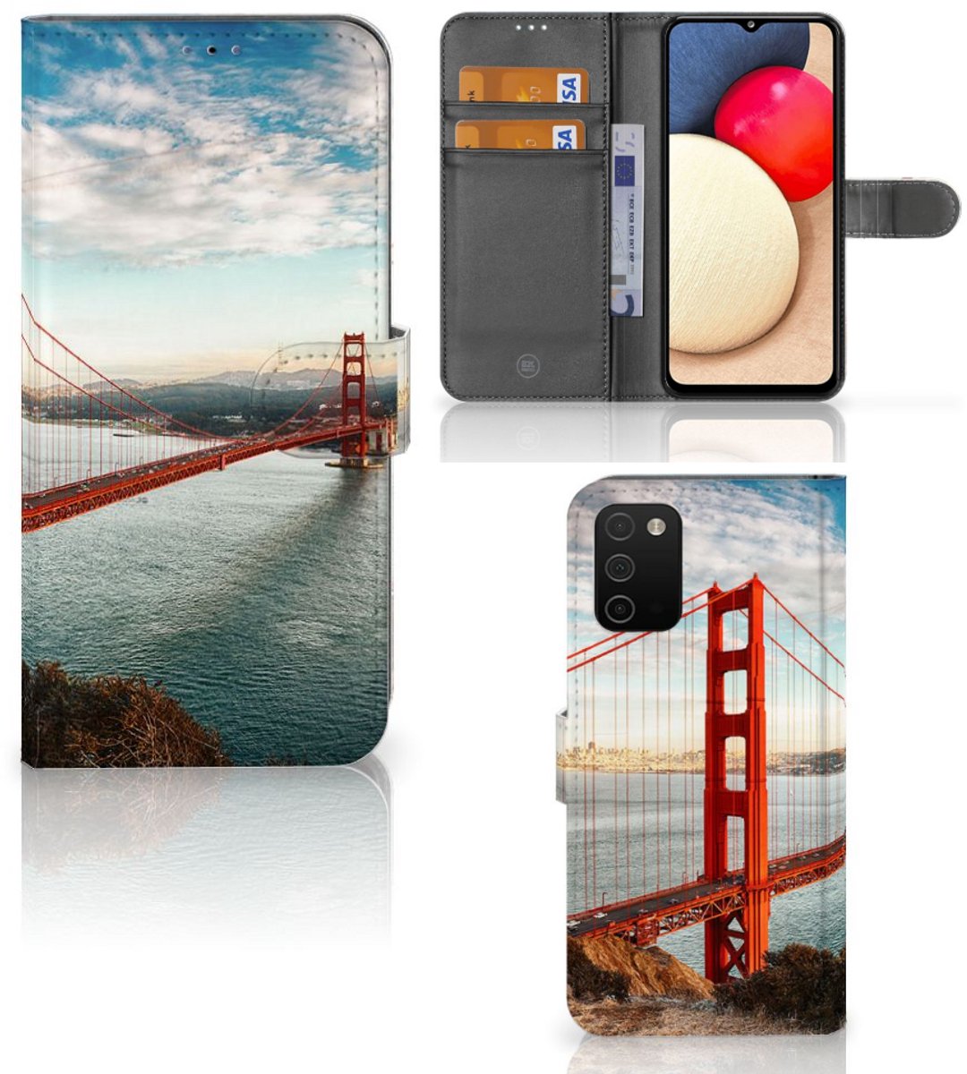 Samsung Galaxy A03s Flip Cover Golden Gate Bridge