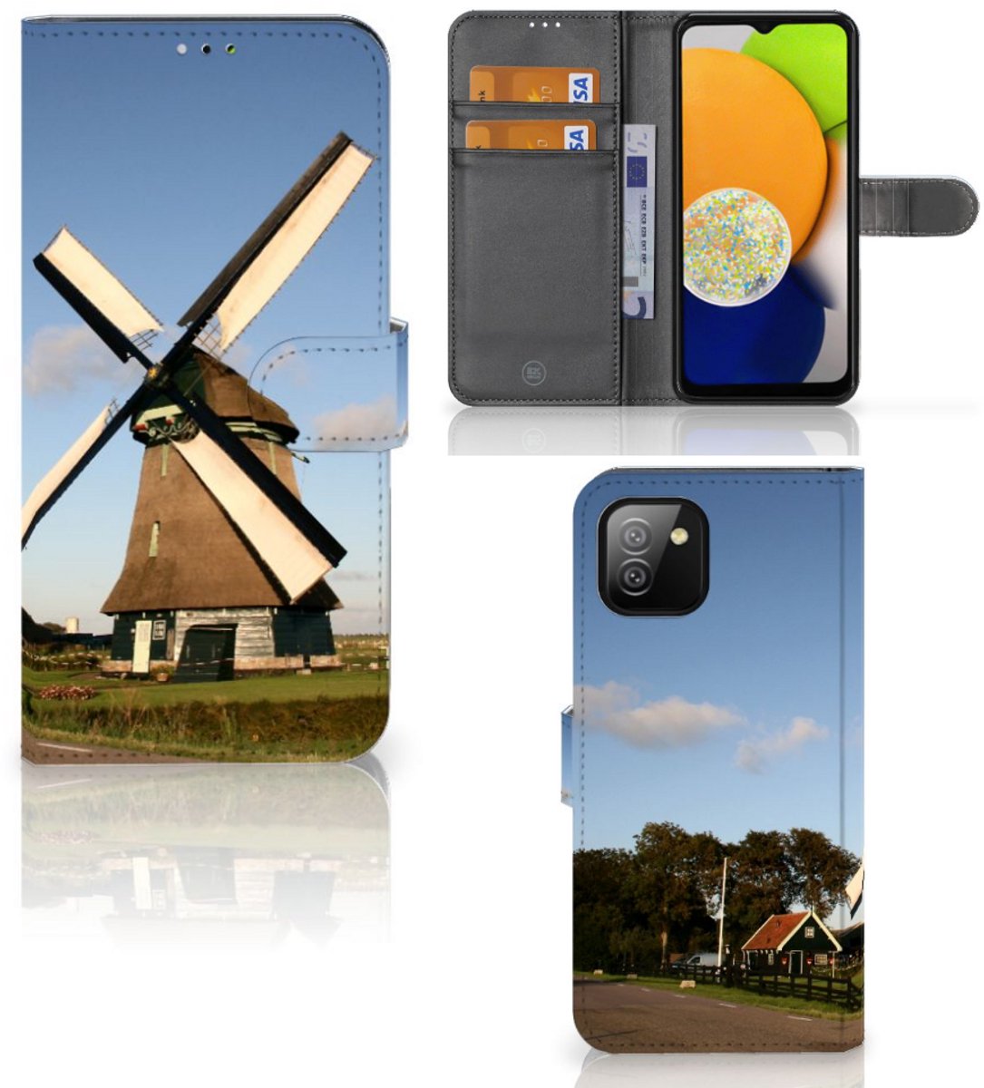 Boekhoesje voor Samsung Galaxy A03 Flip Cover Molen