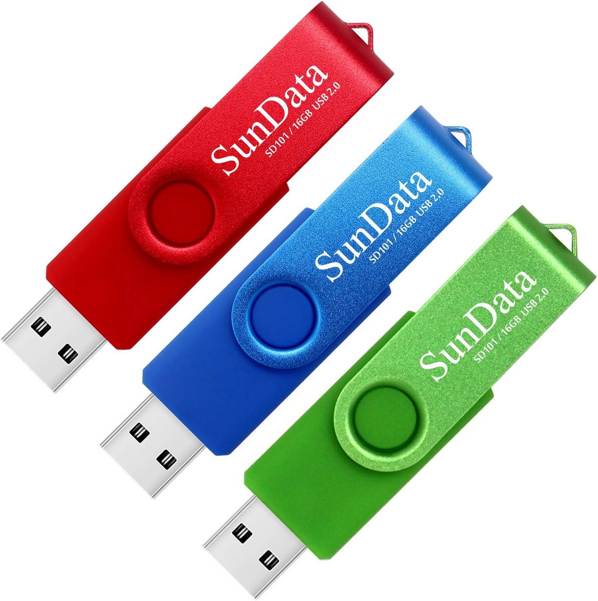 16 GB USB 2.0 Flashdrive met Roterend Metaal - Praktische en Draagbare Opslagoplossing