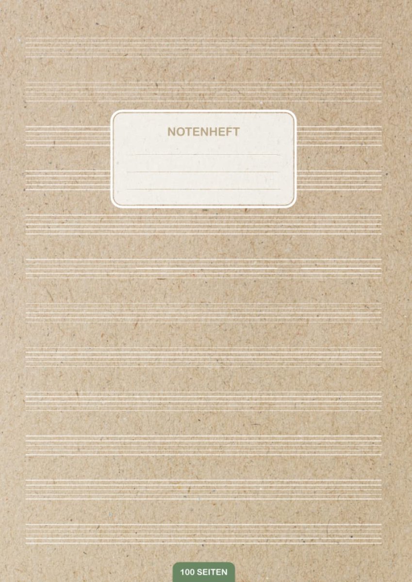 Notenheft A4 met 12 Notenzeilen - 100 pagina's - 90g/m² papier