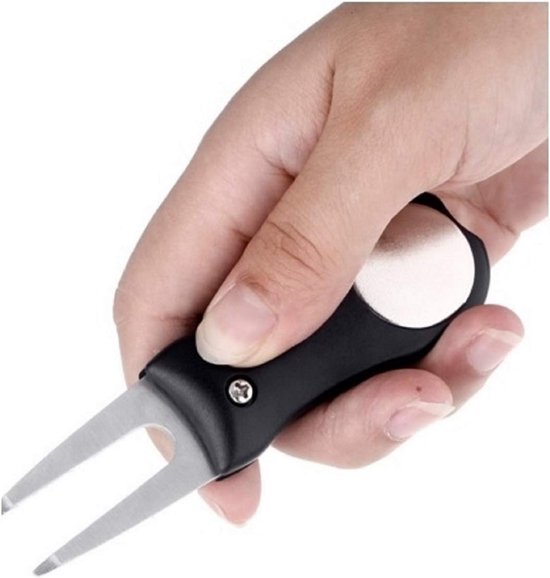 Opvouwbare pitchfork met munten voor balmarkering - Divot tool met balmarker — afbeelding 3
