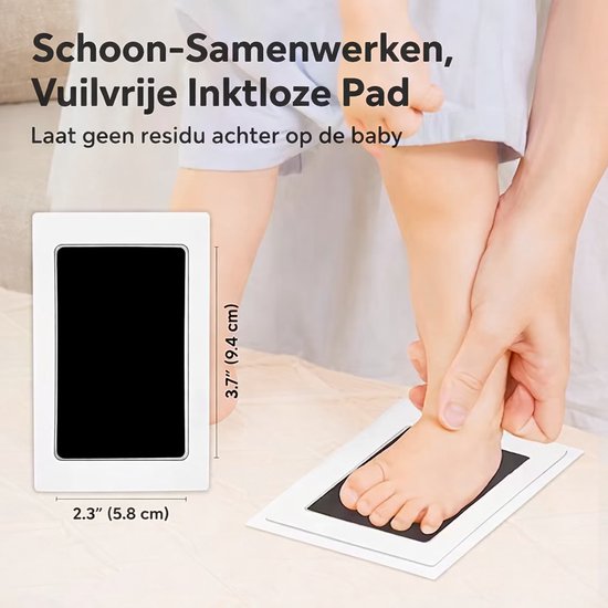 Honden- en Baby Pootafdrukset met Inktkussen - Afdrukset voor Huisdierpoot, Babyhand en Babyvoet - 5.8 x 9.4 cm - Veilig en Niet-Toxisch - Herinnering Souvenir Cadeau van Merkloos — afbeelding 4