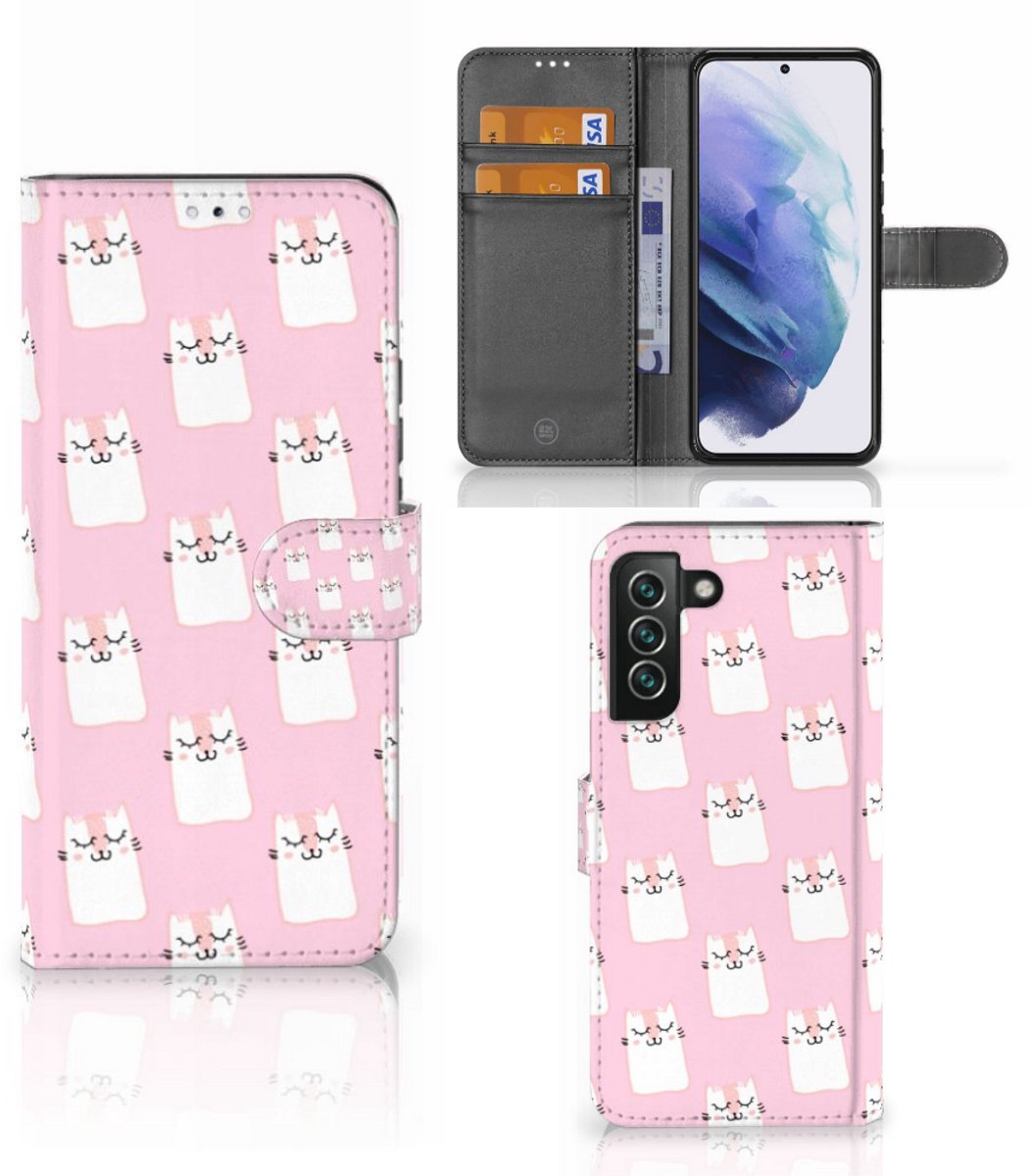 Samsung Galaxy S22 Plus Telefoonhoesje met Pasjes Sleeping Cats