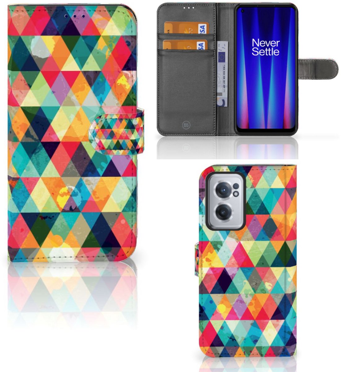 OnePlus Nord CE 2 Telefoon Hoesje Geruit