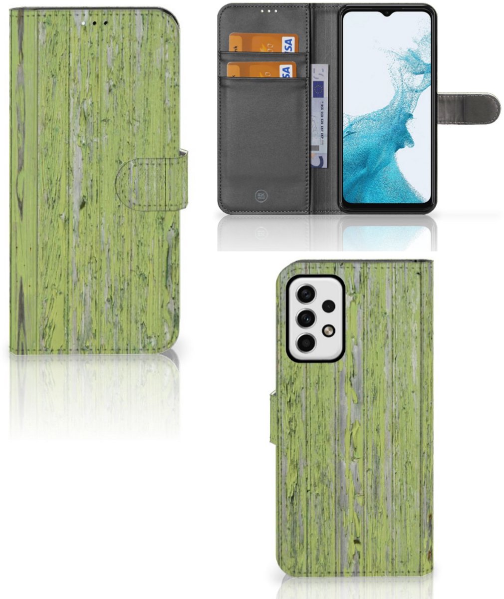 Samsung Galaxy A23 Book Style Case Green Wood