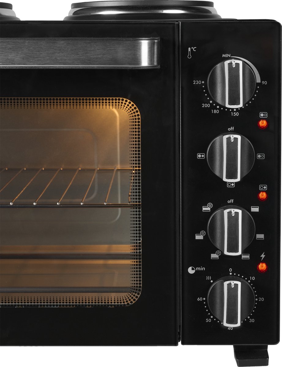 Tristar OV-3670 - Convectie Oven - Met 2 Kookplaten - 35L - 3200W - Zwart – foto 4