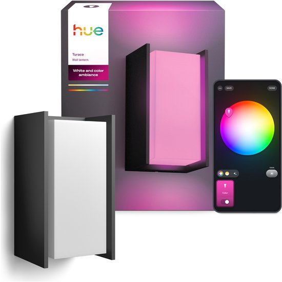Philips Hue Turaco Wandlamp Antraciet Buiten