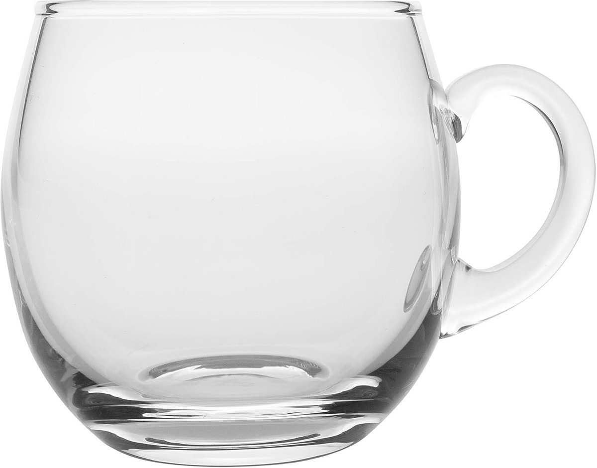 Set van 4 Glazen Punchkommen met Hendel - Europees Kwaliteitsglas - 350ml