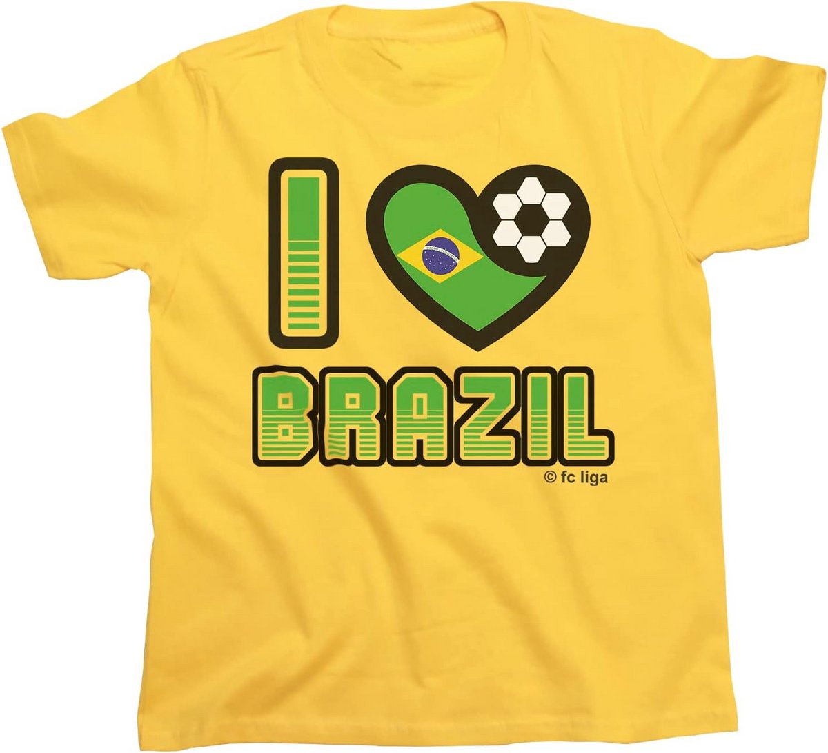 Brazilië Voetbal T-Shirt 2022 voor Volwassenen en Kinderen - Trots met Land Vlag
